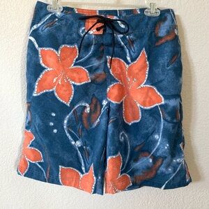 Nautica Swim Trunk Shorts Hawaiian Floral